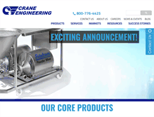 Tablet Screenshot of craneengineering.net
